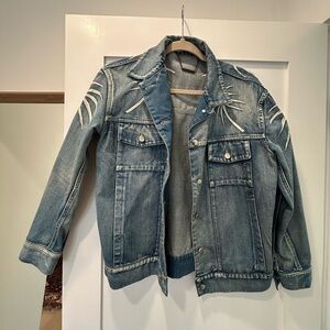 Anthropologie Capulet Palma Embroidered Jean Jacket